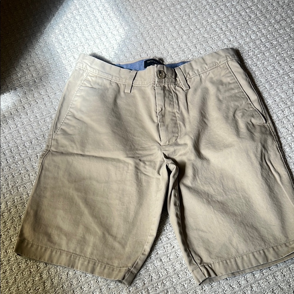 Banana Republic Tan Flat Front Shorts Casual Style